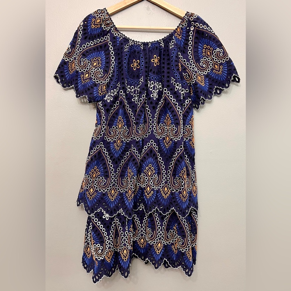 Anthropologie Nori Eyelet Tunic Dress Size 6
